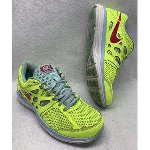 Nike Dual Fusion Lite Running Sneakers Shoes Neon Yellow Red Women’s size 8.5